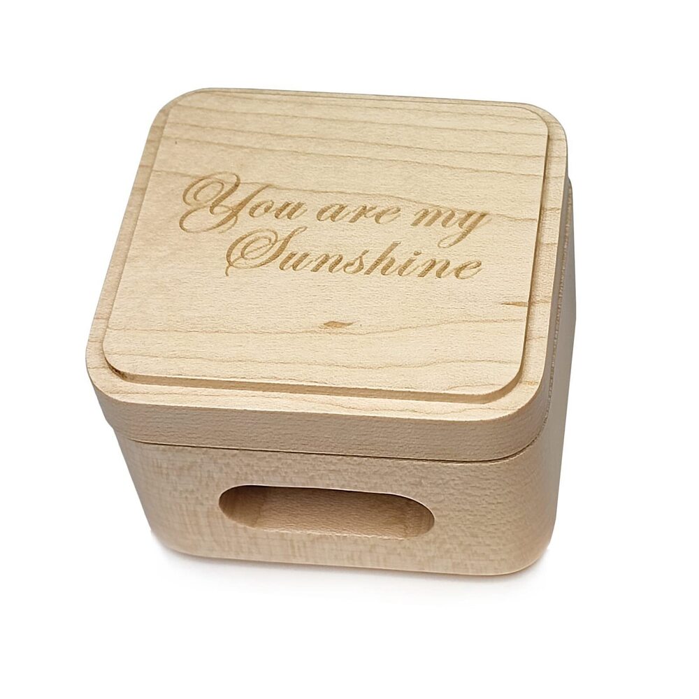 8503 You are My Sunshine Wooden Music Boxes, Laser Engraved Wind Up